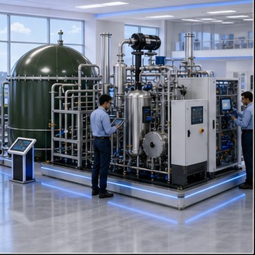 Compact biogas generator engineering concept